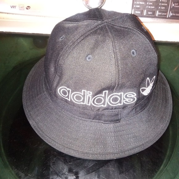 adidas Other - adidas Black Bucket Hat with White Embroidered Logo